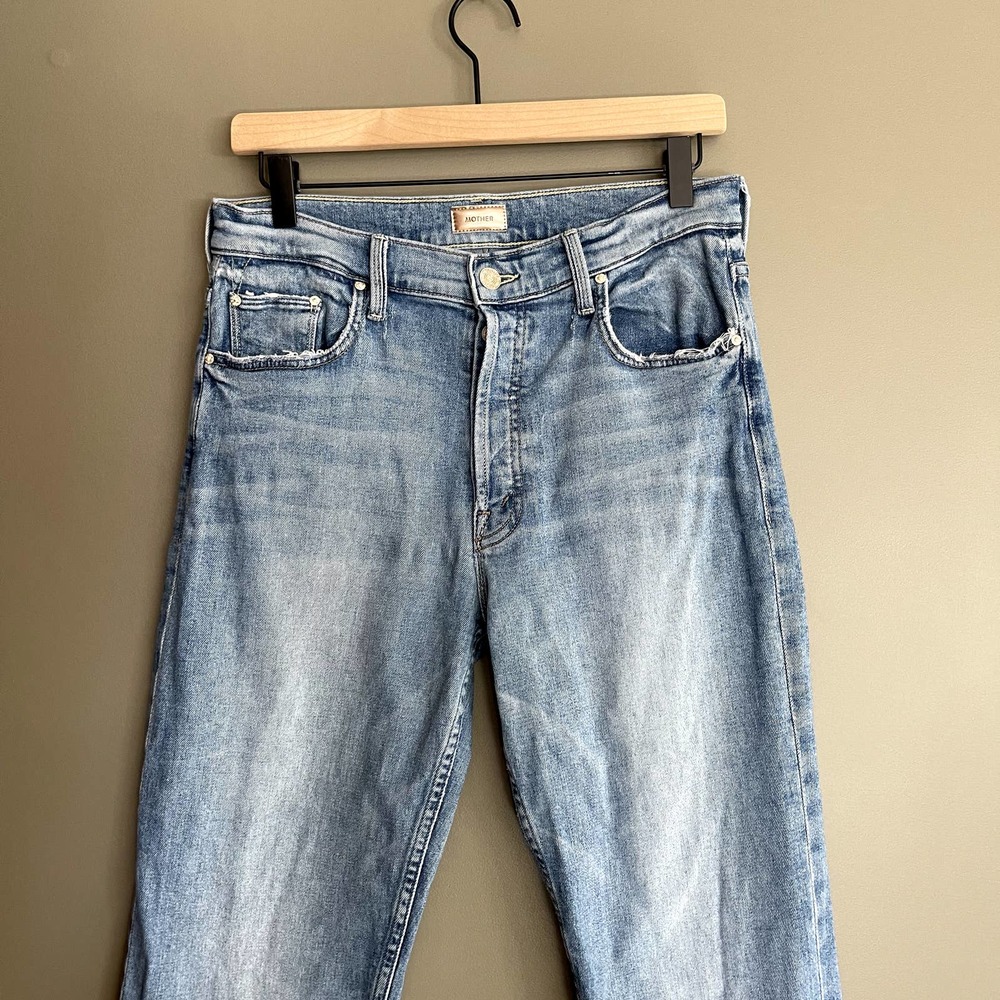 MOTHER Women's Straight Leg Jeans - Light Blue - Picture 6 of 16
